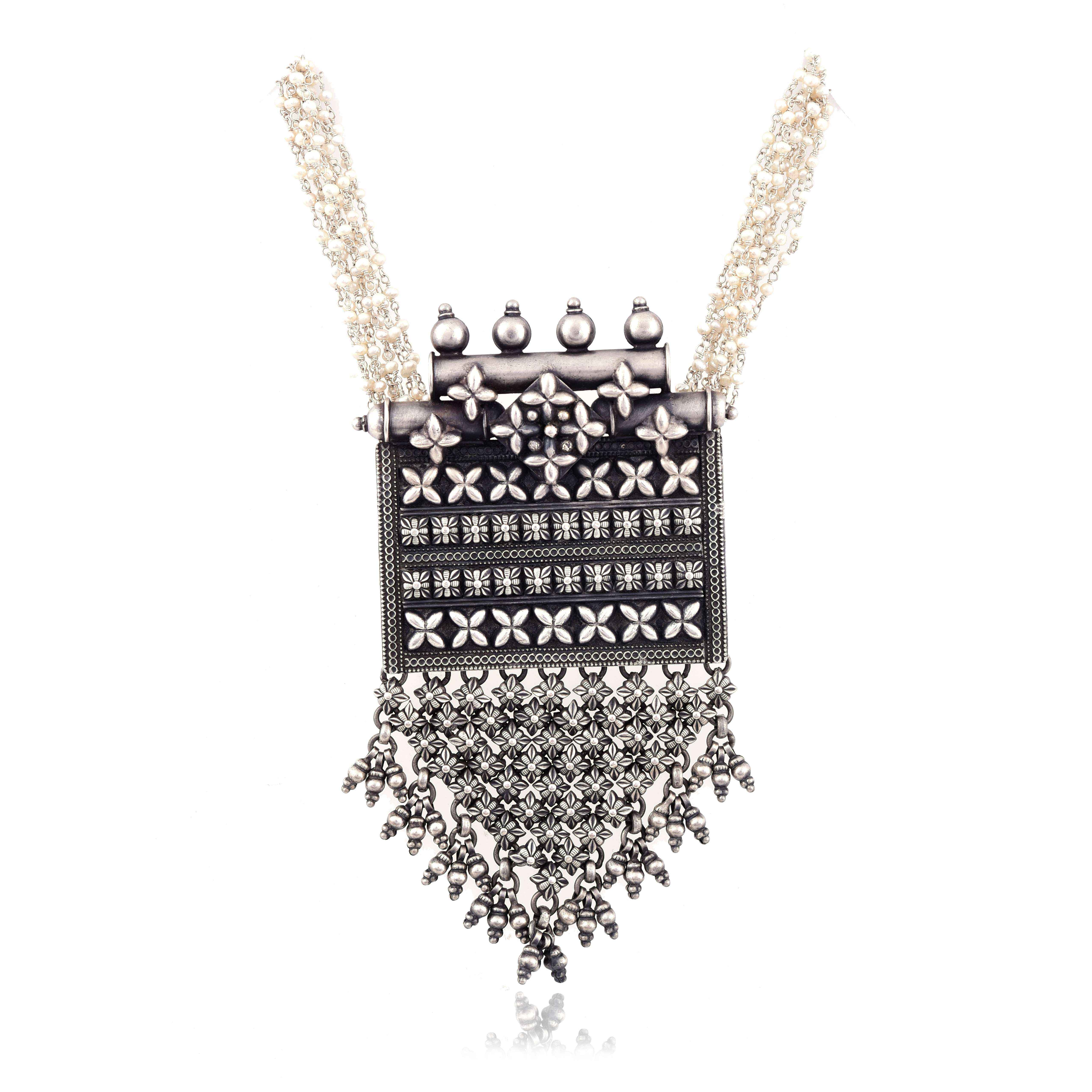 silver-pearl-necklace-sku-5876